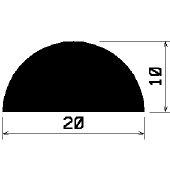 HR - 1610 - EPDM-Gummiprofile - Halbrundprofile / D-Profile