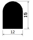 HR - 2136 - Silikonkautschukprofile - Halbrundprofile / D-Profile