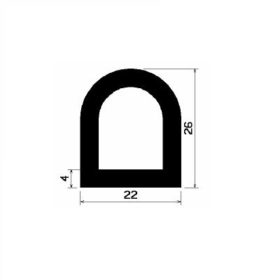 HR 2684 - EPDM gumiprofilok - Félkör alakú, D-profilok