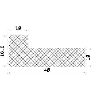 MZS 25148 - sponge rubber profiles - Angle shape profiles