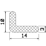 MZS 25586 - Schaumgummiprofile bzw. Moosgummiprofile - Winkelprofile / L-Profile