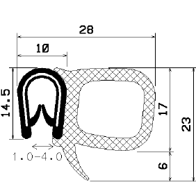 SD-0078 - Co-Ex-Profile mit Metalleinsätze - Kantenschutzprofile