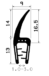 SD-0083 - with coextruded metal insert - Edge protection profiles