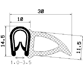 SD-0120 - coextrudált fémbetéttel - Élvédő profilok