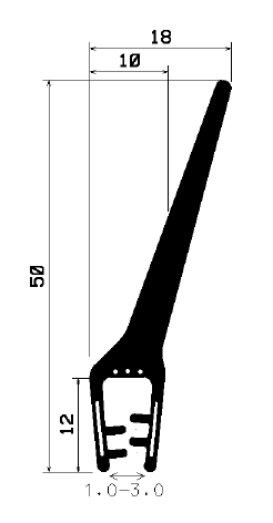 SD-0682 - coextrudált fémbetéttel - Élvédő profilok