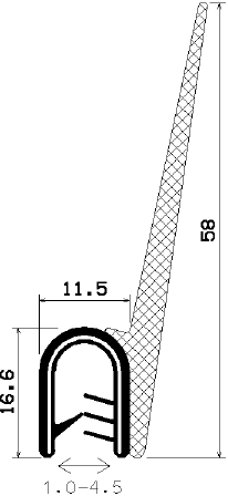 SD-0700 - coextrudált fémbetéttel - Élvédő profilok