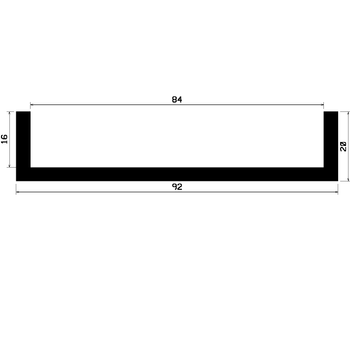 TU1- 1148 - rubber profiles - U shape profiles