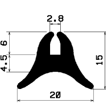 TU1- 2394 - rubber profiles - U shape profiles
