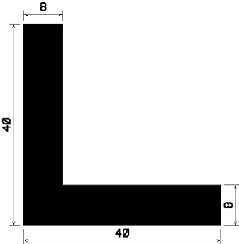 Wi 0500 - gumi profilok - Szögalakú profil / L-profil