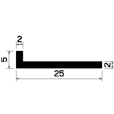 Wi 0687 - rubber profiles - Angle shape profiles Wi 0687 - rubber profiles - Angle shape profiles