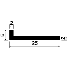 Wi 0687 - gumi profilok - Szögalakú profil / L-profil