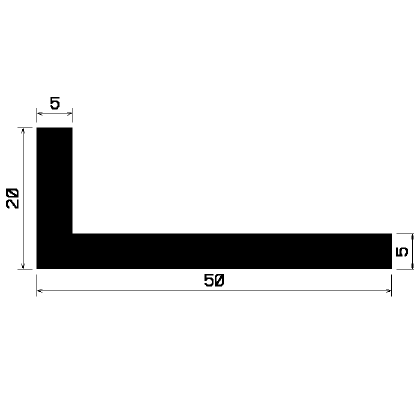 Wi 0747 - Gummi-„L”-Profil - Winkelprofile / L-Profile