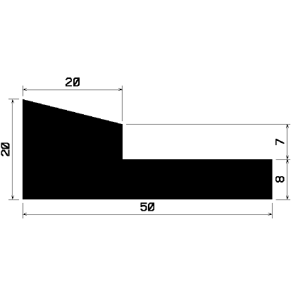 Wi 0908 - Gummi-„L”-Profil - Winkelprofile / L-Profile