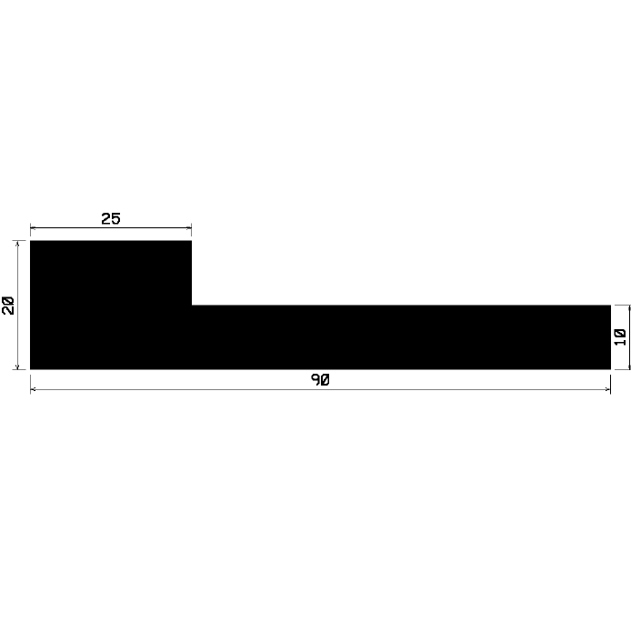 Wi 1863 - rubber profiles - Angle shape profiles Wi 1863 - rubber profiles - Angle shape profiles