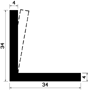 Wi 2319 - Gummi-„L”-Profil - Winkelprofile / L-Profile